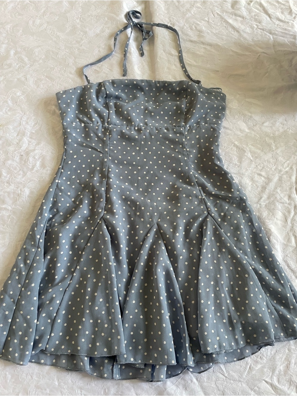 Grey Bandit NWT Sweetest Thing Dress - Blue Polka Dot Halter Dress